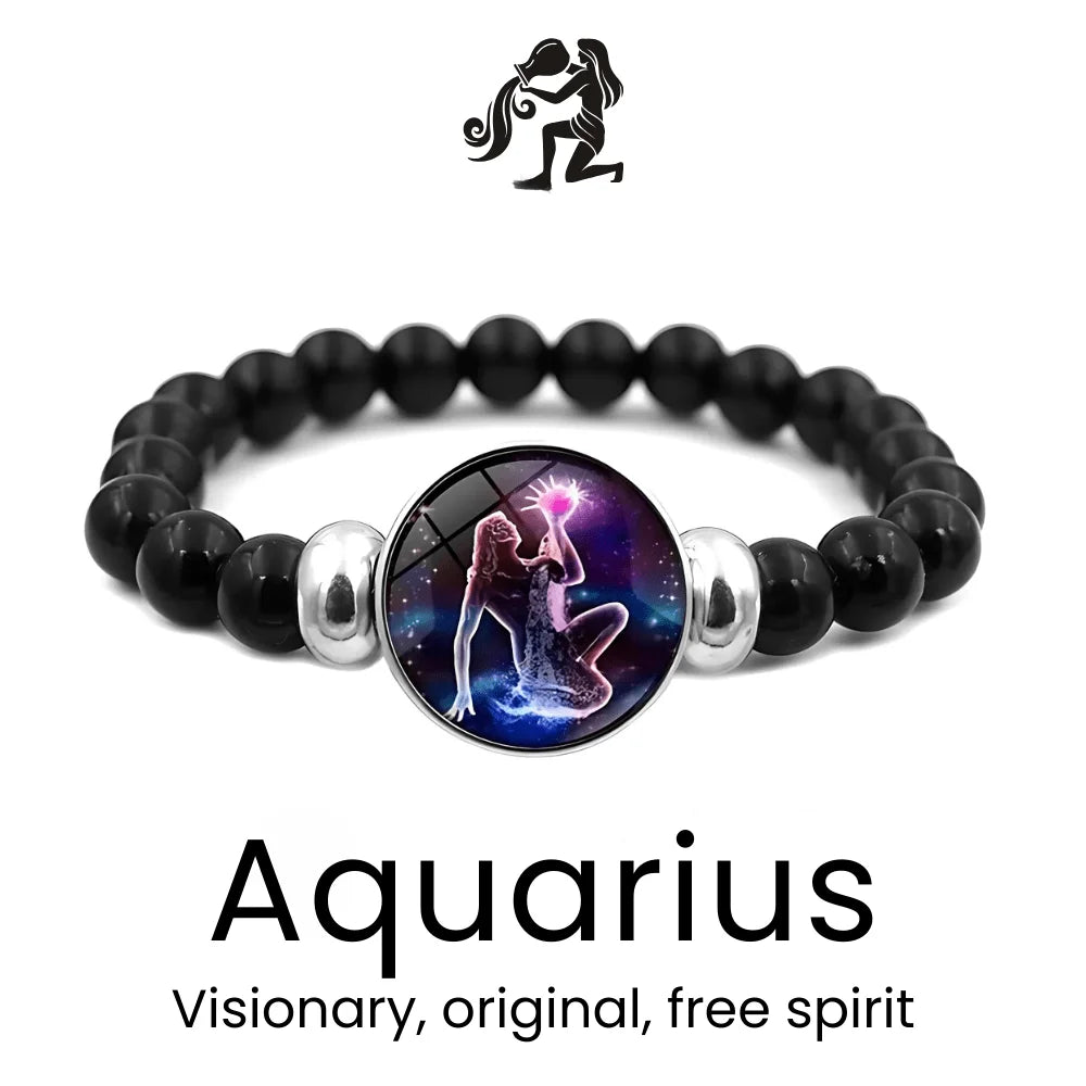 AstroVibe Zodiac Crystal Beaded Bracelet - Sphere Standouts