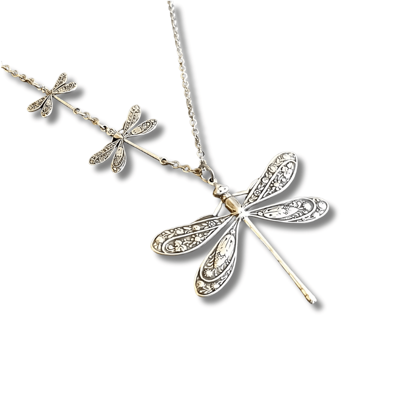 Asymmetrical Dragonfly Necklace - Sphere Standouts