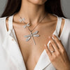 Asymmetrical Dragonfly Necklace - Sphere Standouts