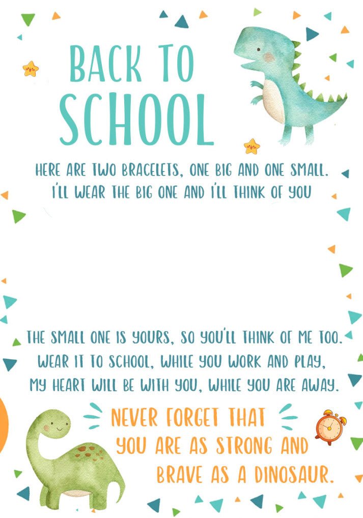 Back to School Dino Bracelet Set with Gift Card - Sphere Standouts