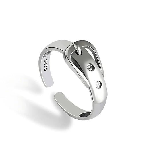 Belt Buckle Ring (925 Silver) - Sphere Standouts