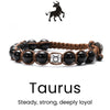 Black Braided Zodiac Bracelet - Sphere Standouts