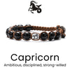 Black Braided Zodiac Bracelet - Sphere Standouts