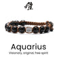 Black Braided Zodiac Bracelet - Sphere Standouts