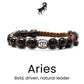 Black Braided Zodiac Bracelet - Sphere Standouts