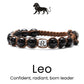Black Braided Zodiac Bracelet - Sphere Standouts