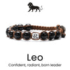 Black Braided Zodiac Bracelet - Sphere Standouts