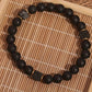 Black Lava Stone and Matte Onyx Beaded Bracelet - Sphere Standouts