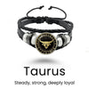 Black Rope Zodiac Bracelet - Sphere Standouts