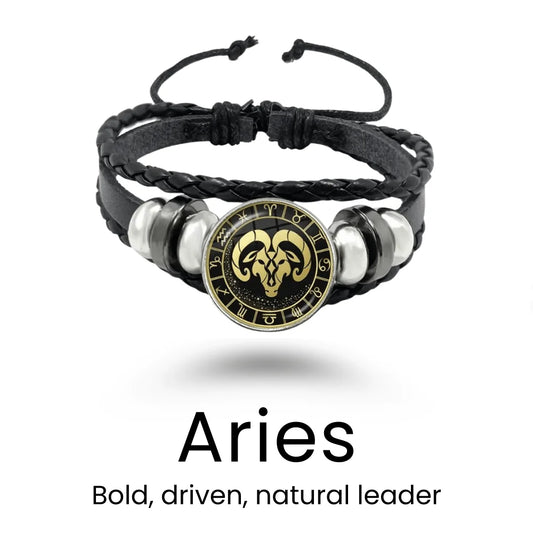 Black Rope Zodiac Bracelet - Sphere Standouts