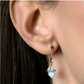 Blue Rainbow Moonstone Necklace With Earring - Sphere Standouts