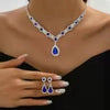 Elegant Crystal Droplet Set — styled jewelry set, healing stone jewelry for women