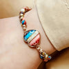 Braided Heart 7 Chakra Bracelet | Natural Energy Stone - Sphere Standouts