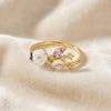 Spring Blossom Ring - side angle velvet