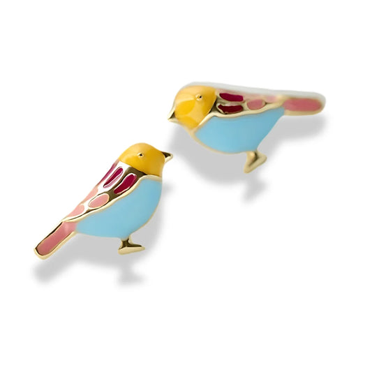 Charming Colorful Bird Earrings - Sphere Standouts