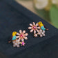 Daisy Bird Charm Earrings - Sphere Standouts