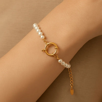 Delicate Pearl Charm Bracelet - Sphere Standouts