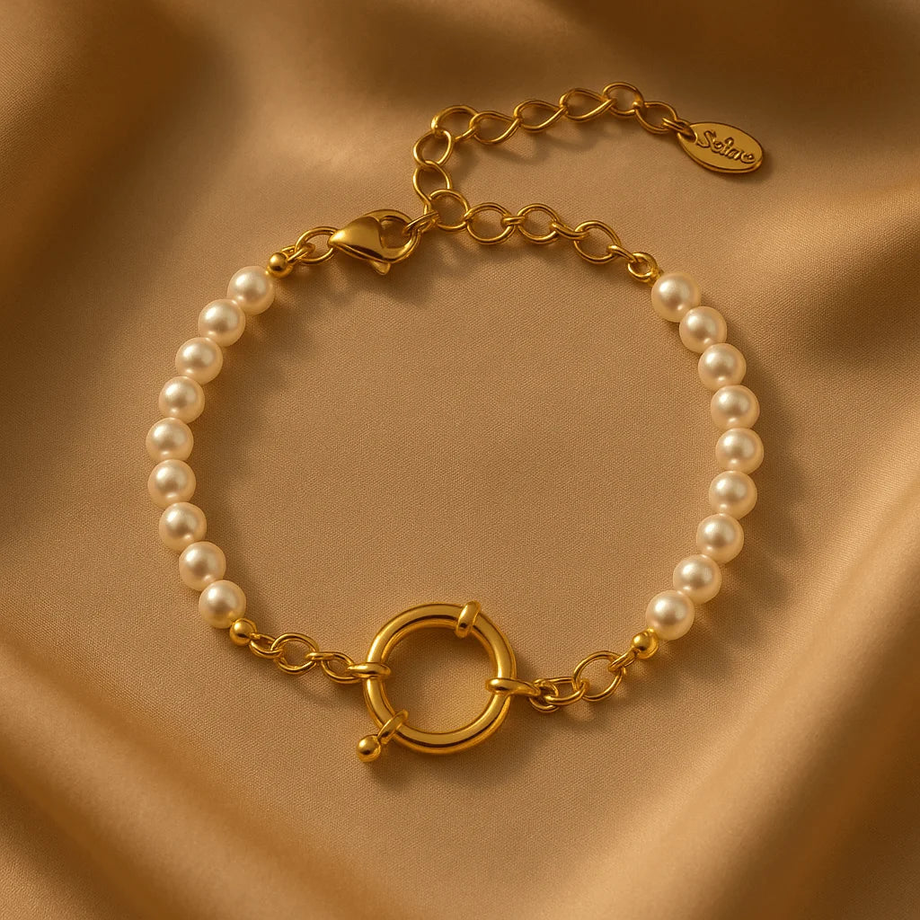 Delicate Pearl Charm Bracelet - Sphere Standouts