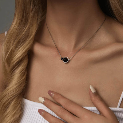 Dual Stone Obsidian Necklace - Sphere Standouts