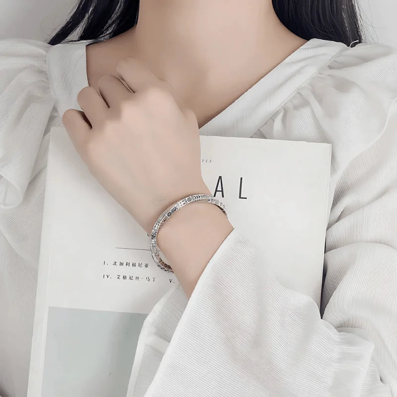 Ethnic Design Open Cuff Bracelet - Sphere Standouts