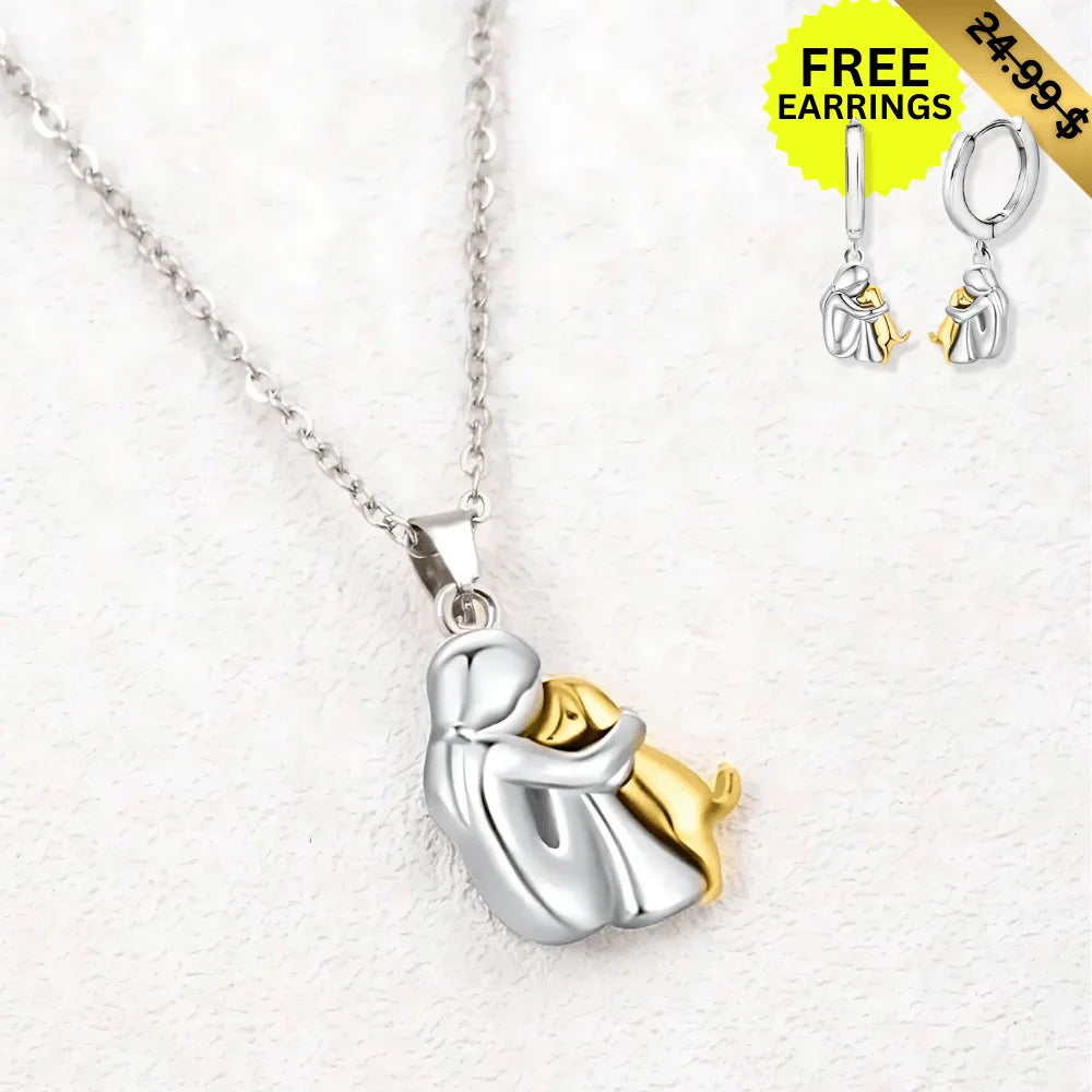 Faithful Dog Pendant + Earrings - Sphere Standouts