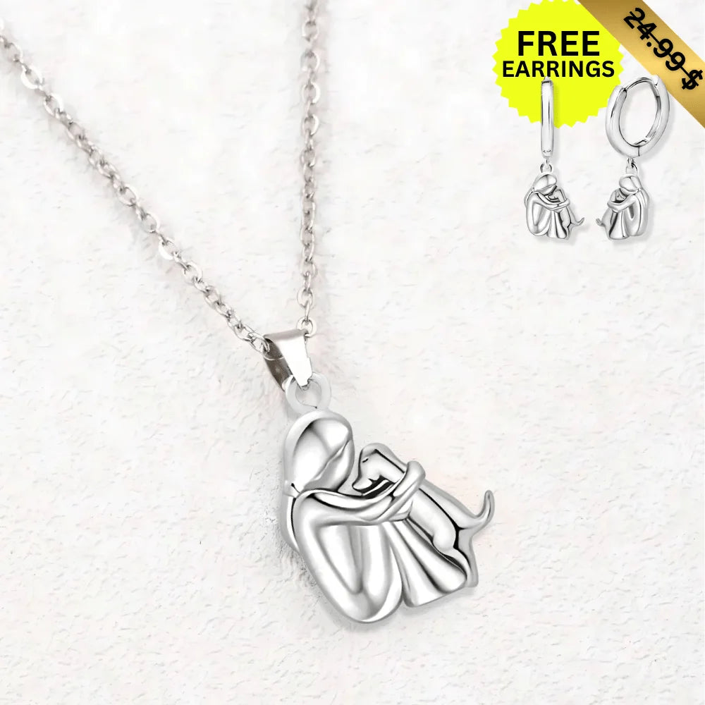 Faithful Dog Pendant + Earrings - Sphere Standouts