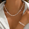 Elegant Glass Rhinestone Fish Tail Set — close-up detail view