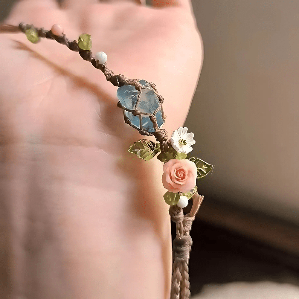 Floral Woven Stone Bracelet - Sphere Standouts