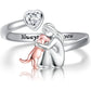 Girl & Dog Friendship Ring (925 Silver) - Sphere Standouts
