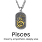 Gold Zodiac Sign Necklace - Sphere Standouts