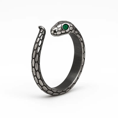 Green Zircon Snake Ring - Sphere Standouts