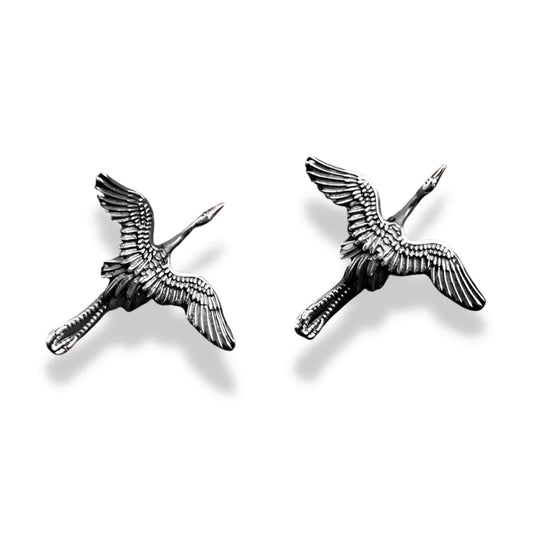 Heron Elegance Earrings - Sphere Standouts