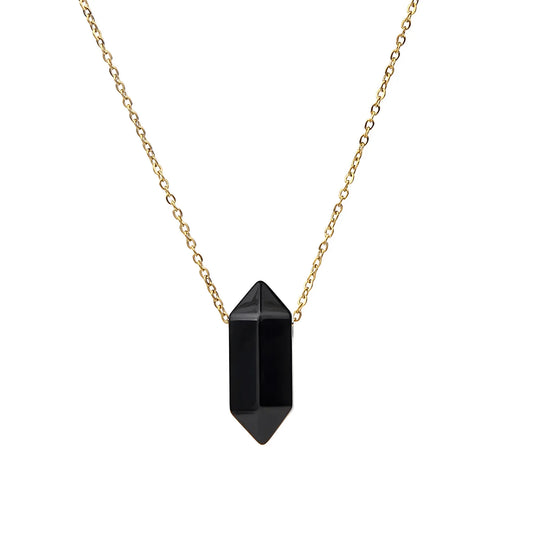Hexagon Obsidian Necklace - Sphere Standouts
