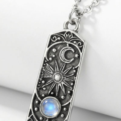 Sun Moon Celestial Necklace Stone Women