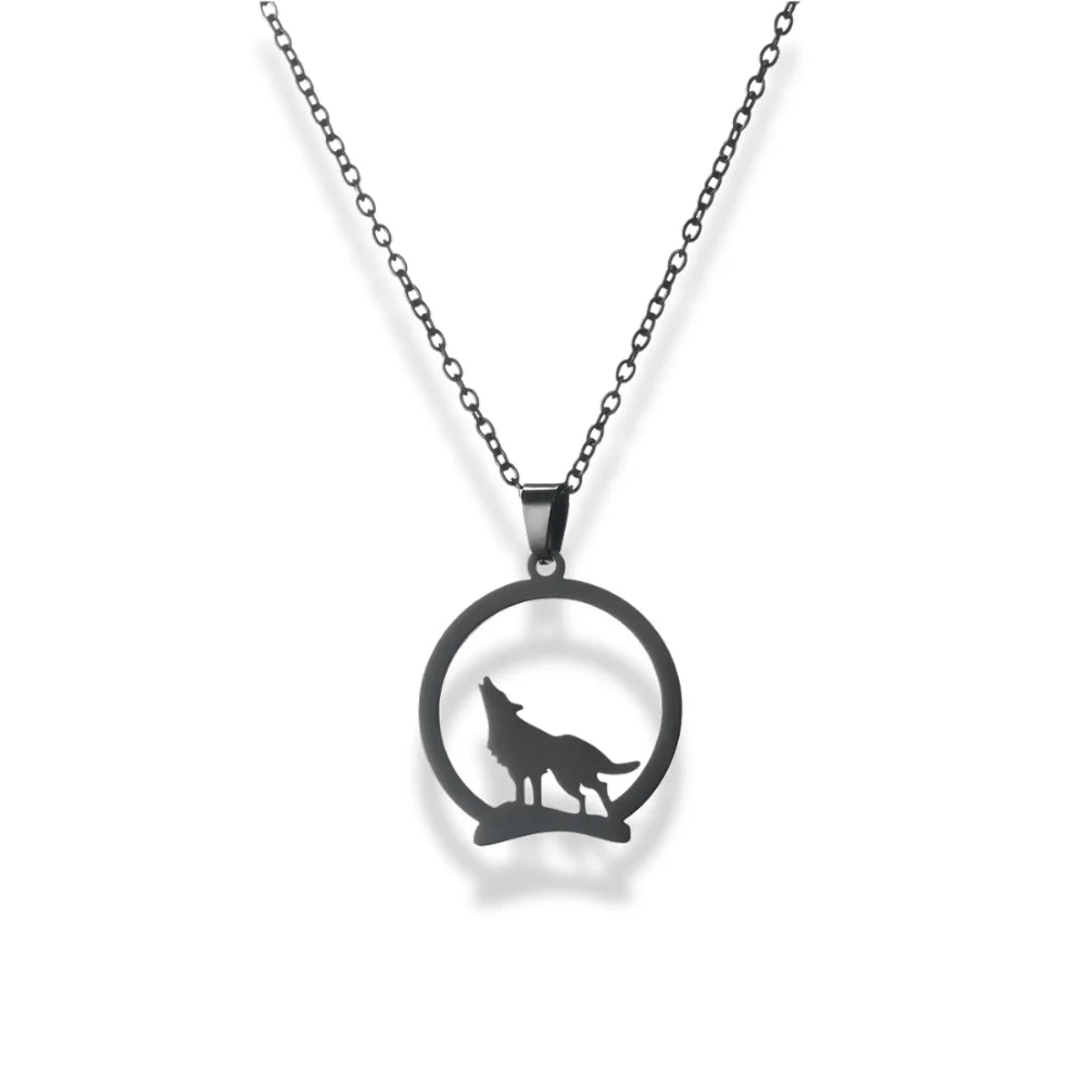 Howling Wolf Pendant Necklace - Sphere Standouts