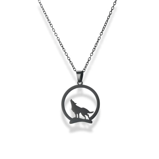 Howling Wolf Pendant Necklace - Sphere Standouts