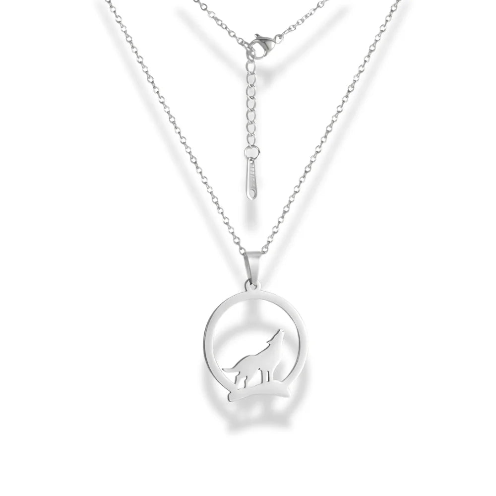 Howling Wolf Pendant Necklace - Sphere Standouts
