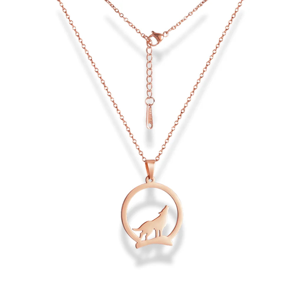 Howling Wolf Pendant Necklace - Sphere Standouts
