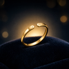 Adjustable initial ring - gold packshot