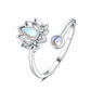 Lotus Moonstone Adjustable Ring - Sphere Standouts
