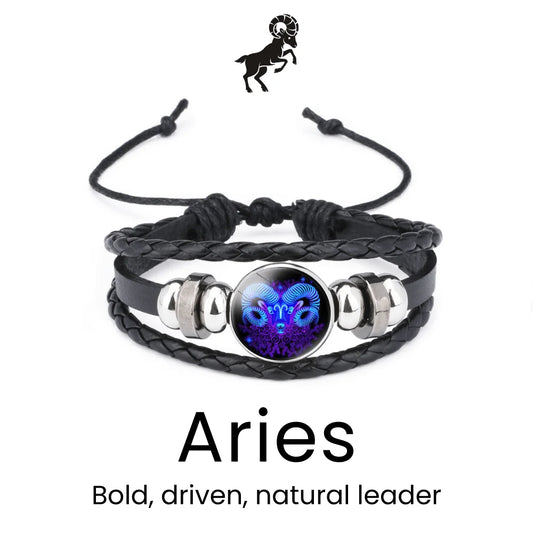 LumiAstro Zodiac Black Bracelet - Sphere Standouts