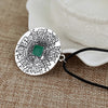 Maze Pendant Leather Necklace - Sphere Standouts