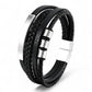 Men’s Multi Layer Leather Bracelet - Sphere Standouts