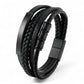 Men’s Multi Layer Leather Bracelet - Sphere Standouts