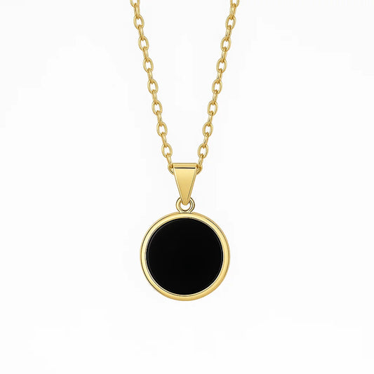 Midnight Circle Obsidian Necklace - Sphere Standouts