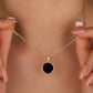 Midnight Circle Obsidian Necklace - Sphere Standouts