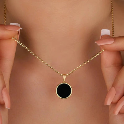 Midnight Circle Obsidian Necklace - Sphere Standouts