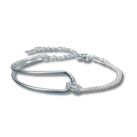 Minimalist Geometric Silver Bracelet (1+1 FREE) - Sphere Standouts