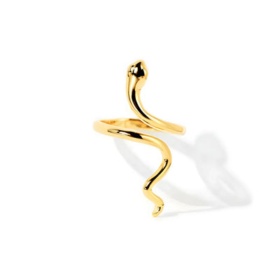 Minimalist Snake Open Ring - Sphere Standouts