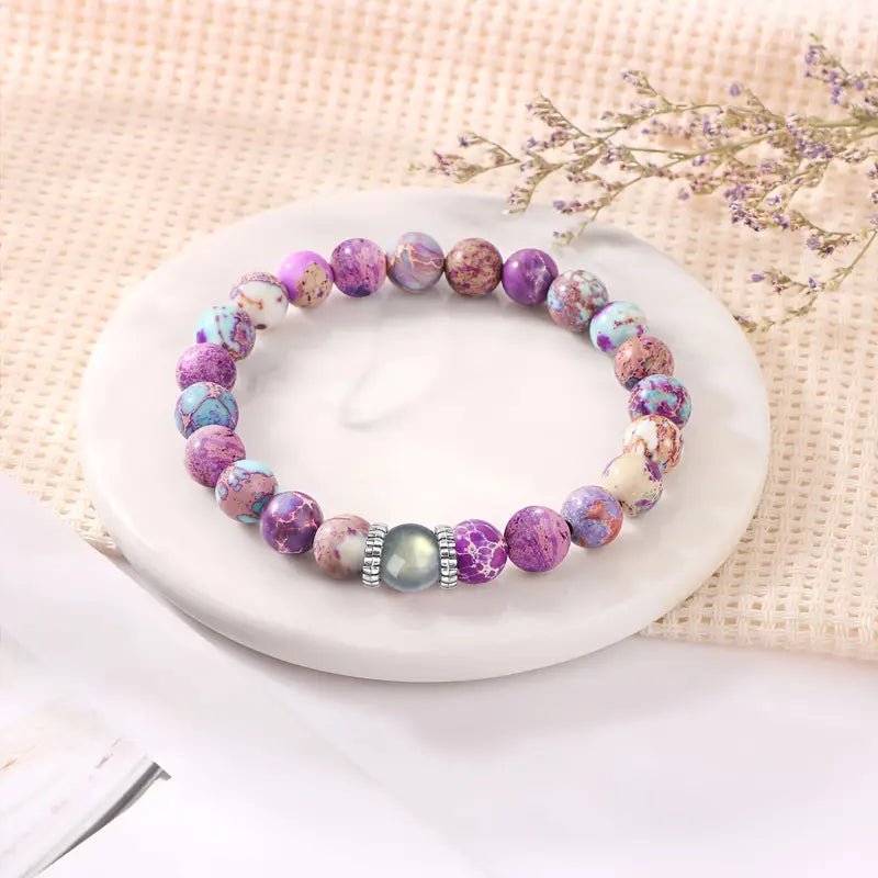 Moonstone & Rhinestone Daughter Bracelet - Sphere Standouts